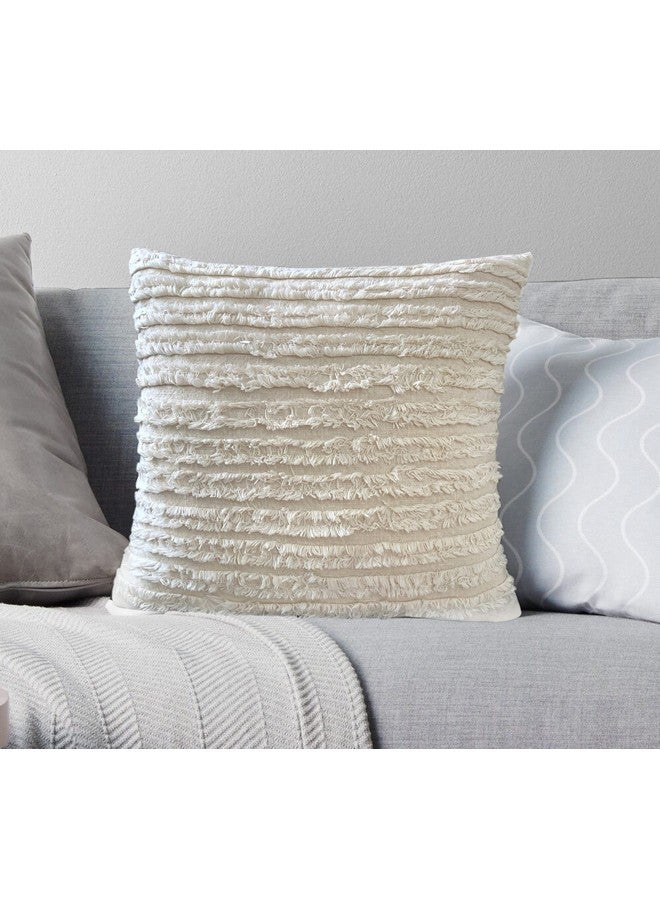 mosey 18X18 Cushion Cover Cotton Set Of 2 | Boho Cushion Cover 18 Inch X 18 Inch For Sofa Bed | Square Pillow Cover 45Cm X 45Cm, 140 TC,Beige - Image 5