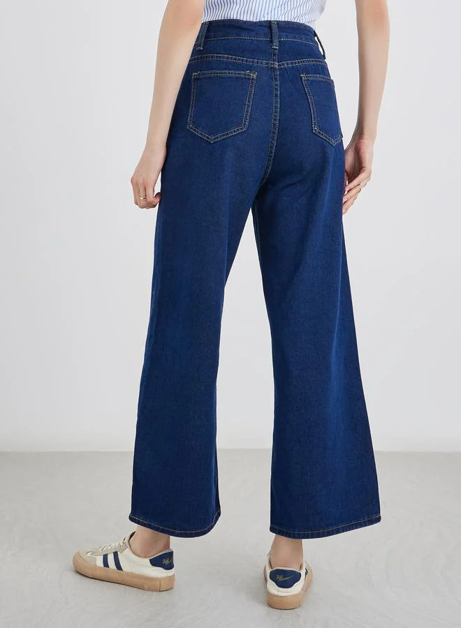 Take Two Take Two Women Solid Wide Leg Jeans