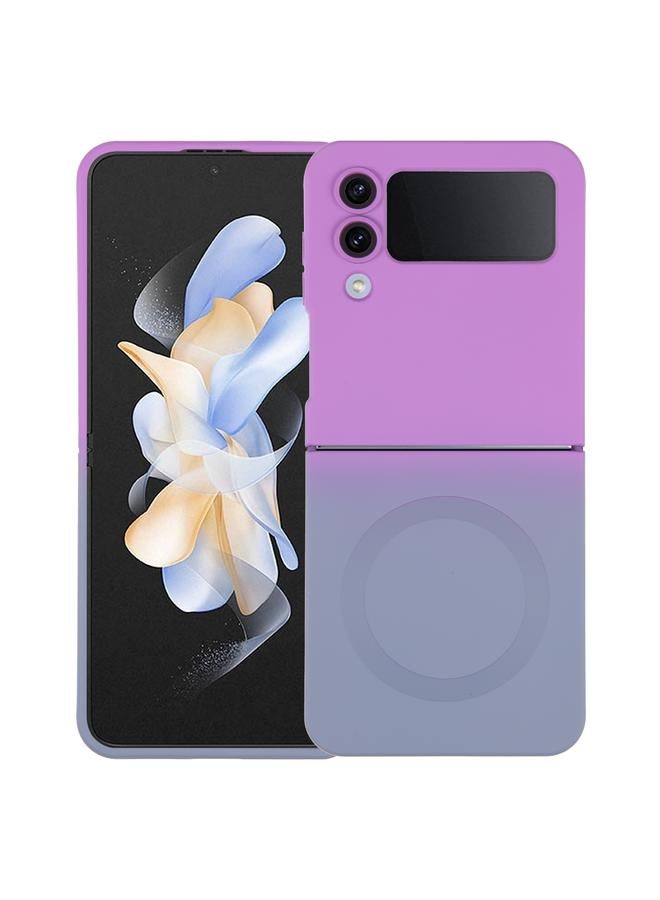 S-TOP Case For Samsung Galaxy Z Flip4 Liquid TPU Silicone Gradient MagSafe Phone Case - Image 1