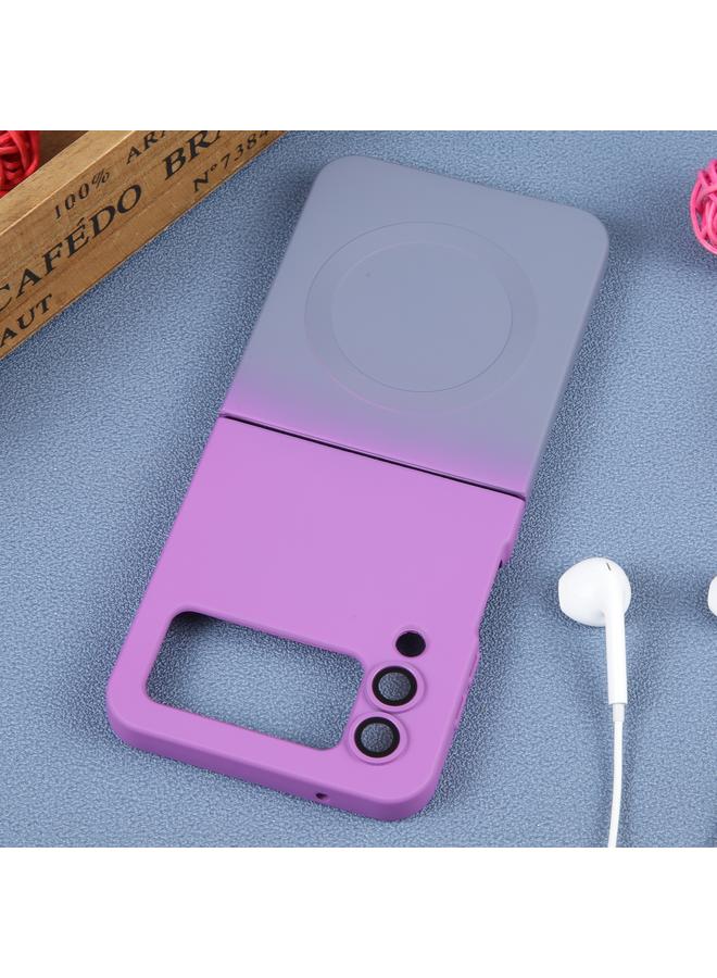S-TOP Case For Samsung Galaxy Z Flip4 Liquid TPU Silicone Gradient MagSafe Phone Case - Image 4