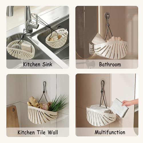 Dancepanda Sponge Holder for Kitchen Sink Suction,Kitchen Sink Organizer Caddy Holder,Dish Sponge Holder - Image 3