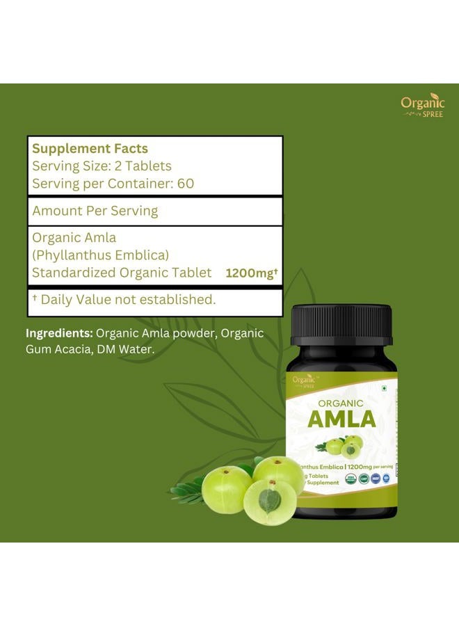 ORGANIC SPREE AMLA 120 Tablets | Indian Gooseberry (Amalaki) | USDA Organic Certified | Rich in Vitamin C, Antioxidants and Immune Support | Organic and Natural 120tab - Pack of 3 - Image 4