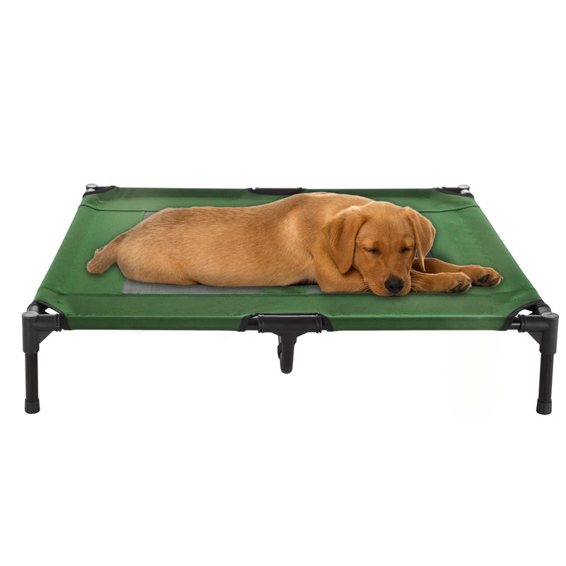 PETMAKER Elevated Dog Bed 36x2975 Portable Bed for Pets with NonSlip Feet IndoorOutdoor Dog Cot or Puppy Bed for Pets up to 80lbs by Petmaker Green - Image 2