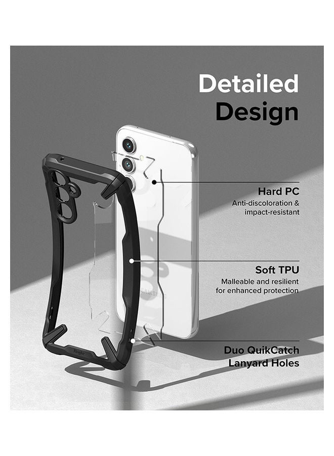 Ringke Fusion-X Compatible With Samsung Galaxy A54 5G Case Transparent Hard Back Soft Flexible TPU Bumper Scratch Resistant Protection Phone Cover Black - Image 3