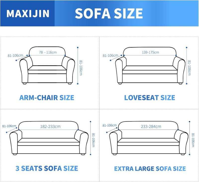 MAXIJIN Jacquard Chair Covers for Living Room, Super Stretch Non-Slip Chair Covers for Living Room, Slip on Chair Covers with Arms Chair Covers for Dogs and Pets (1 Seater, Light Beige) - Image 5