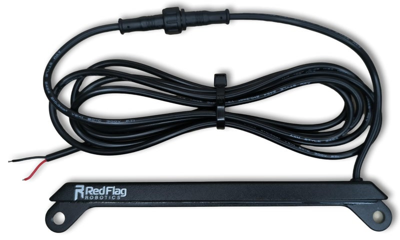 Red Flag Robotics Universal license plate light 12V 100mA with waterproof connector and 86 in lead - Image 1