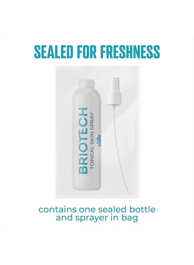 BRIOTECH رذاذ جلدي موضعي، رذاذ حمض الهيبوكلوروس للجسم والوجه، منظف جفون، رذاذ وجه HOCl، دعم ضد التهيج، تهدئة الاحمرار، تخفيف القدم وفروة الرأس، قد يختلف التعبئة، 4 أونصات، 1 قطعة - Image 2