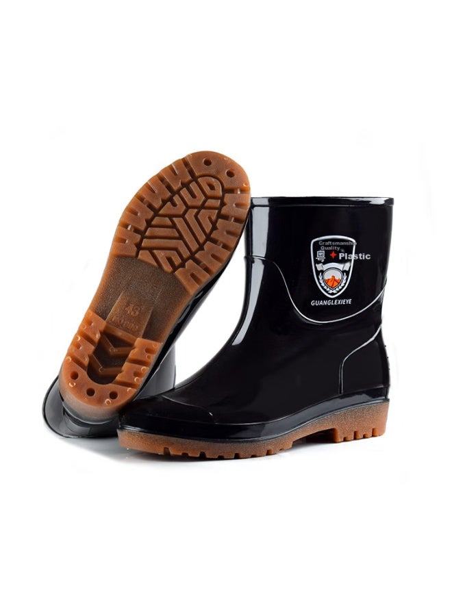 Renben Men's Classic Waterproof Outdoor Wear-resistant Rubber Shoes Non-slip Rain Boots Shoe Covers 899 Low Tube Size 39 - Image 2