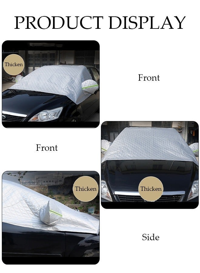 DUNISO Car Windshield Snow Cover for Ice and Snow for Any Weather Winter Summer Thick Outside Frost Guard Windshield Sunshade Snow Cover with Side Mirror Cover UV Block Accessories - Image 4