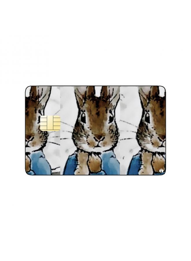 RKN PRINTED BANK CARD STICKER Cute Rabbits Vintage Art - Image 1