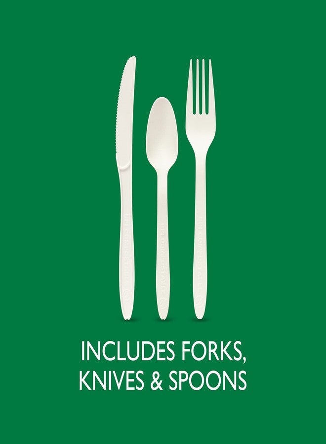 Hefty ECOSAVE Heavy Duty Assorted Cutlery, White, 24 Count, Pack of 1 - Image 3