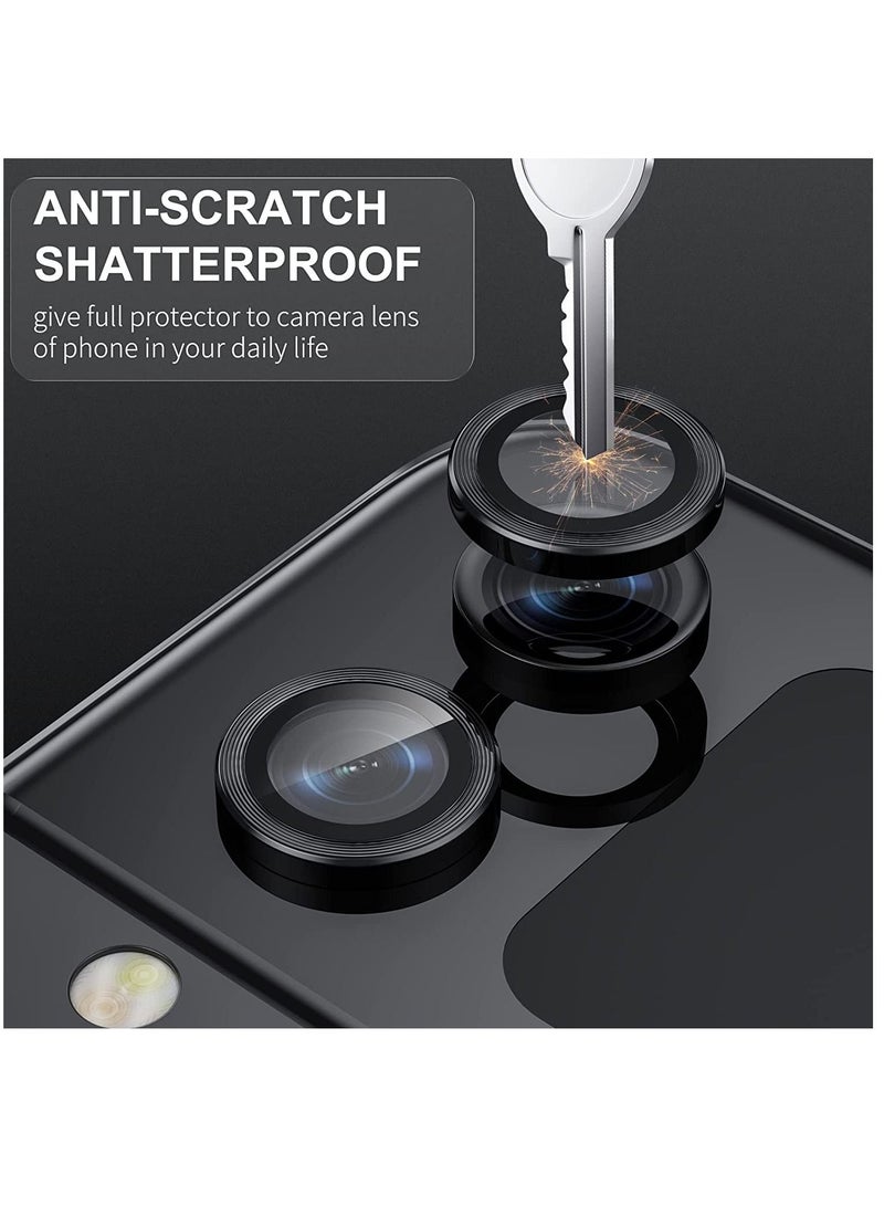 KASTWAVE Samsung Galaxy Z Flip 4 Camera Lens Protector Case Cover, Anti Scratch HD Tempered Metal Glass Camera Screen Protector Shockproof Film for Samsung Galaxy Z Flip 4 5G 2022 Accessories, Black - Image 3
