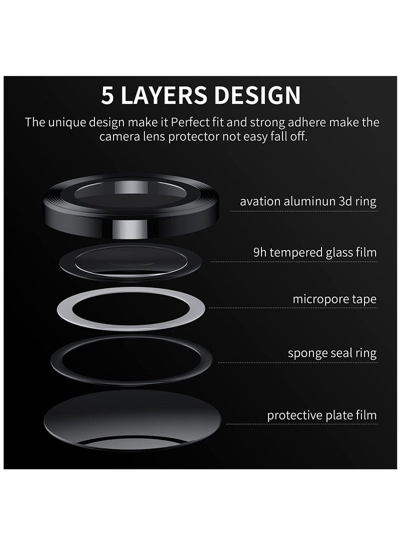 KASTWAVE Samsung Galaxy Z Flip 4 Camera Lens Protector Case Cover, Anti Scratch HD Tempered Metal Glass Camera Screen Protector Shockproof Film for Samsung Galaxy Z Flip 4 5G 2022 Accessories, Black - Image 4