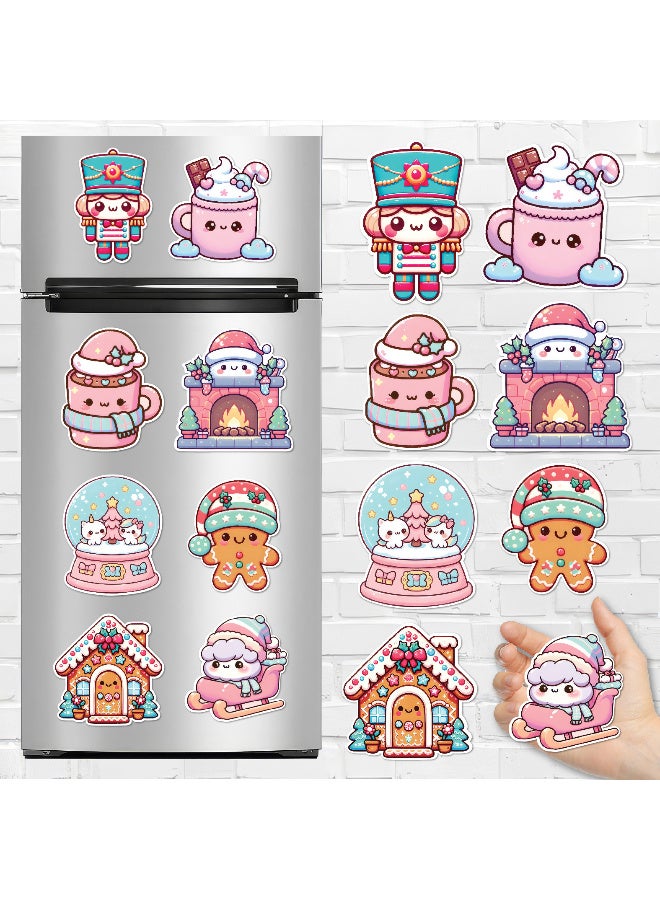 Christmas Fridge Magnets Set of 8 – Festive Decorative Magnets with Santa, Snowflakes, Christmas Trees & Holiday Designs for Refrigerator, Kitchen, and Home Décor, Perfect Seasonal Decorations for a Cozy Christmas Atmosphere - Image 1