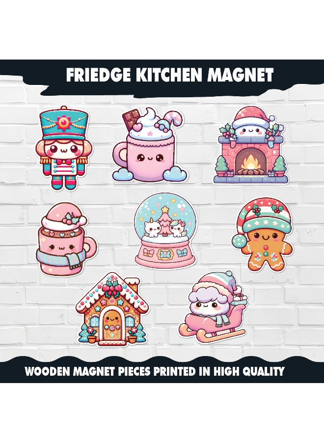 Christmas Fridge Magnets Set of 8 – Festive Decorative Magnets with Santa, Snowflakes, Christmas Trees & Holiday Designs for Refrigerator, Kitchen, and Home Décor, Perfect Seasonal Decorations for a Cozy Christmas Atmosphere - Image 2