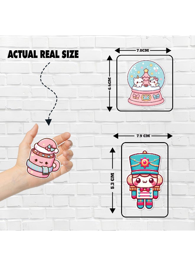 Christmas Fridge Magnets Set of 8 – Festive Decorative Magnets with Santa, Snowflakes, Christmas Trees & Holiday Designs for Refrigerator, Kitchen, and Home Décor, Perfect Seasonal Decorations for a Cozy Christmas Atmosphere - Image 3