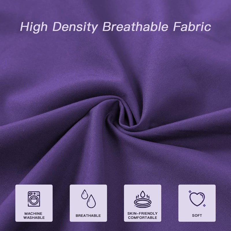 DOWNCOOL Luxury Full Body Pillow Insert with Fiber Cover - Ultra Soft Body Pillow for Sleeping - Breathable Long Bed Pillow Insert, 20"x54"(Purple, with Cover) - Image 4