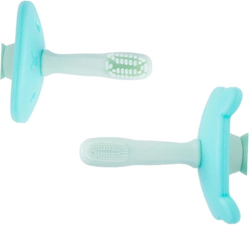 Green Silicone Baby Teether Toothbrush Soft Bristles for Gum Care Oral Safety - Image 1