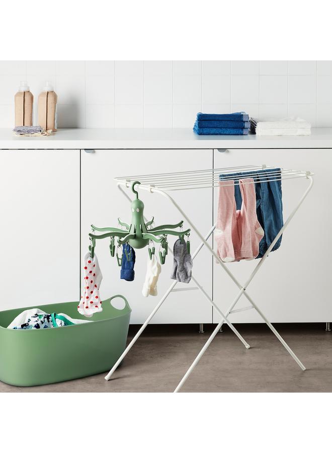 erorex Hanging dryer 16 clothes pegs, green - Image 2