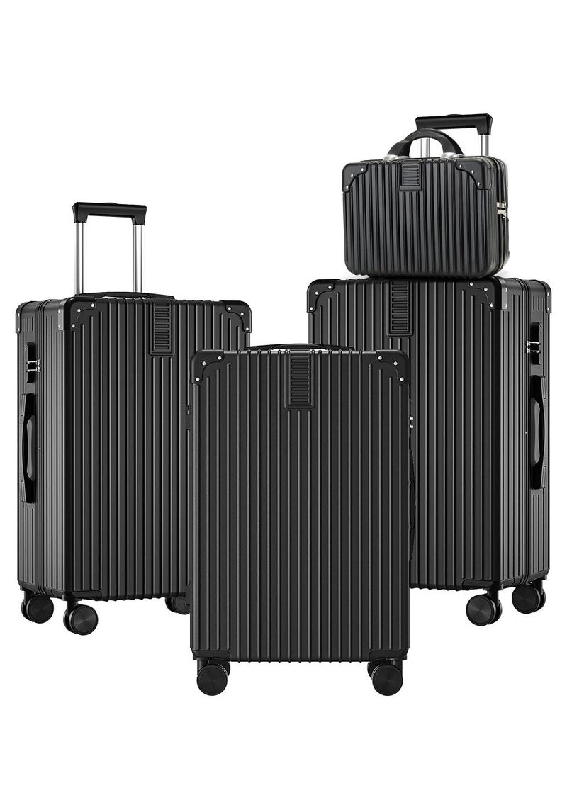 TRASSLE 4 Pack Luggage Sets, Expandable PP Hardshell Suitcase Sets, Hardside Lightweight Durable Carry On Suitcase with Spinner Wheels, TSA Lock 14/20/24/28in - Image 1