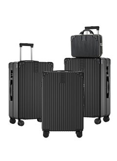 TRASSLE 4 Pack Luggage Sets, Expandable PP Hardshell Suitcase Sets, Hardside Lightweight Durable Carry On Suitcase with Spinner Wheels, TSA Lock 14/20/24/28in  - Image 1