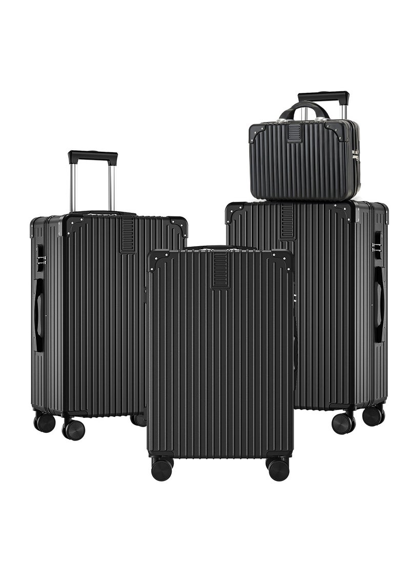 TRASSLE - 4 Pack Luggage Sets, Expandable PP Hardshell Suitcase Sets, Hardside Lightweight Durable Carry On Suitcase with Spinner Wheels, TSA Lock 14/20/24/28in - Image 1