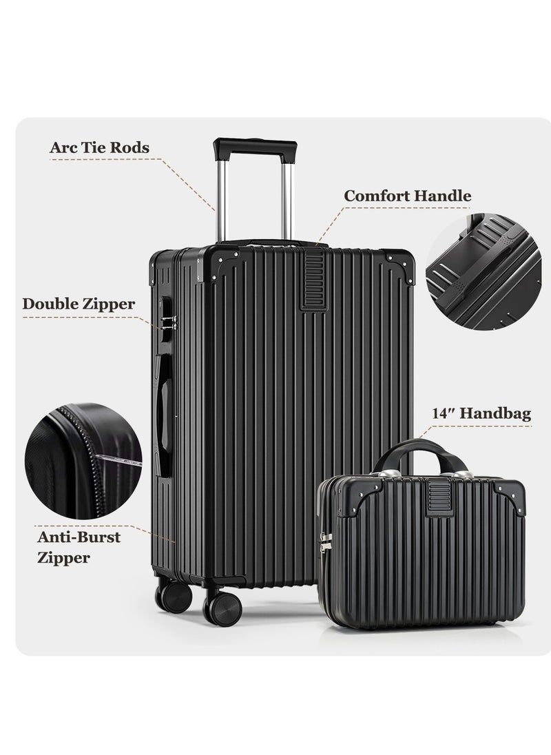 TRASSLE - 4 Pack Luggage Sets, Expandable PP Hardshell Suitcase Sets, Hardside Lightweight Durable Carry On Suitcase with Spinner Wheels, TSA Lock 14/20/24/28in - Image 1