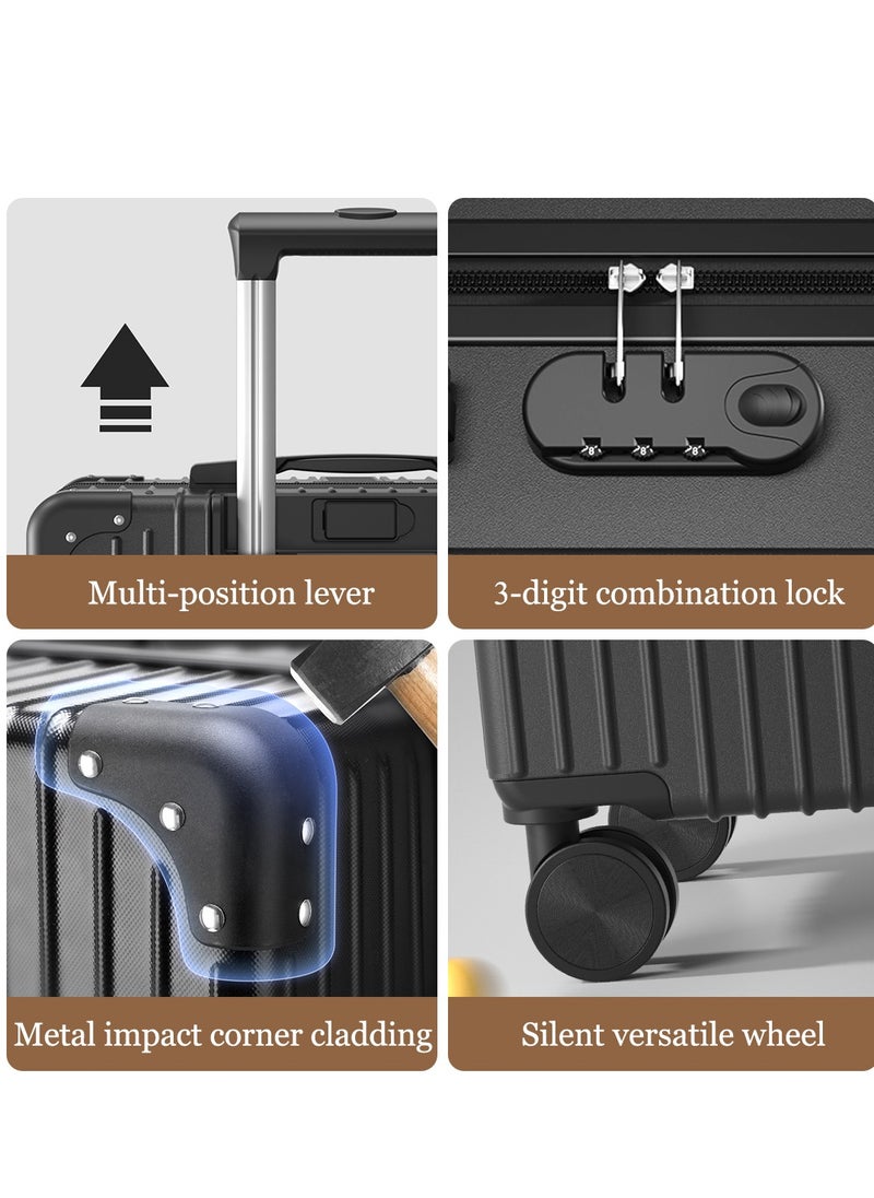 TRASSLE - 4 Pack Luggage Sets, Expandable PP Hardshell Suitcase Sets, Hardside Lightweight Durable Carry On Suitcase with Spinner Wheels, TSA Lock 14/20/24/28in - Image 1