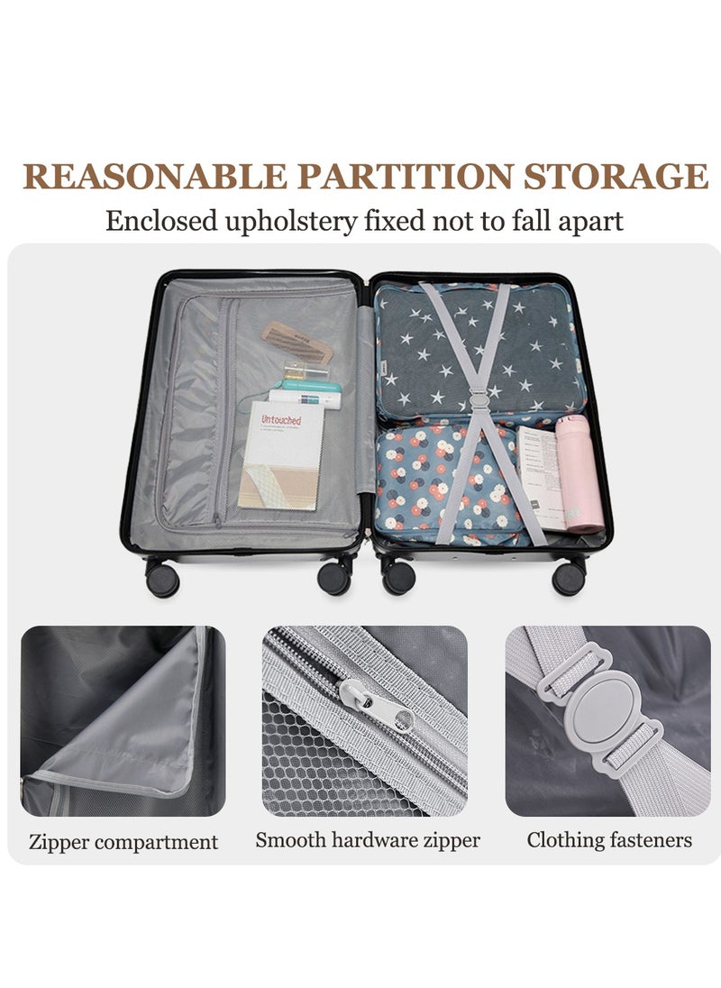 TRASSLE - 4 Pack Luggage Sets, Expandable PP Hardshell Suitcase Sets, Hardside Lightweight Durable Carry On Suitcase with Spinner Wheels, TSA Lock 14/20/24/28in - Image 1