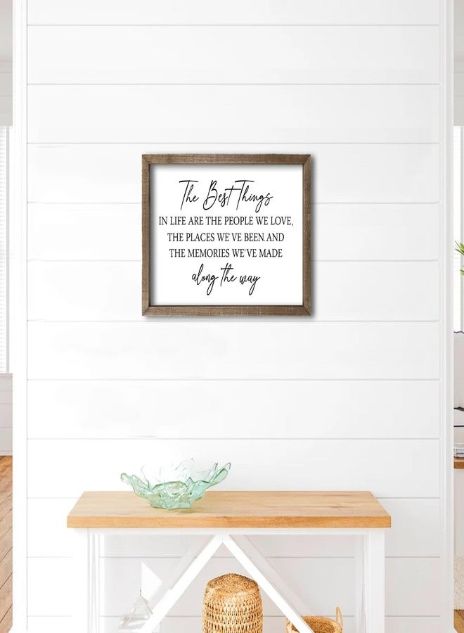 Comurdyo The Best Things In Life Framed Wood Sign Plaque (16"×11") Wall Decor with Inspirational Quotes for Home Farmhouse Vintage Art (Wood Colour White) - Image 5
