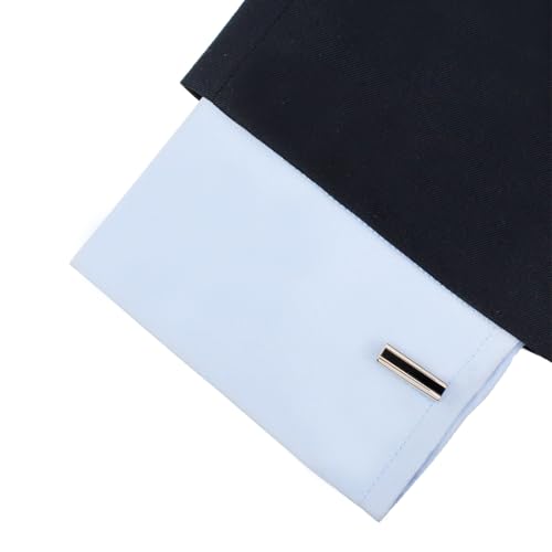 Peluche Rectangle Black Onyx Stone Cufflinks for Men - Image 4
