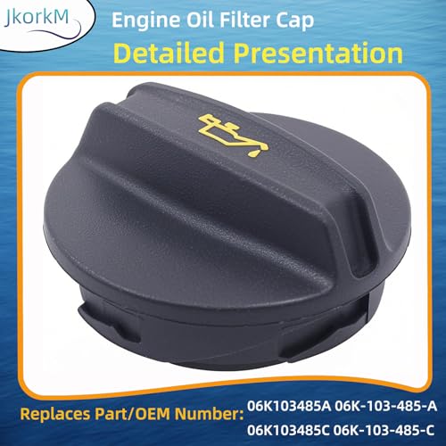 JkorkM غطاء تعبئة زيت المحرك JkorkM 06K103485C متوافق مع فولكس فاجن - يناسب فولكس فاجن بيتل CC باسات جيتا تيغوان، بديل لرقم OEM 06K103485C 06K 103 485 C 06K-103-485-A 06K 103 485 A - Image 4