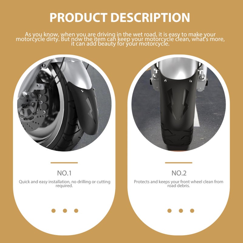 Universal Motorcycle Front Fender Mudguard No Drilling Required Easy Installation - Image 5
