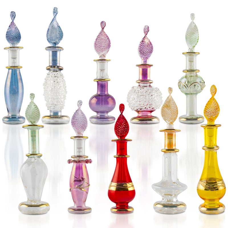 Egyptian perfume bottles Perfume making kit Decorative perfume bottles Set of 20 Decorative Vials Each 2 High 5cm Assorted Colors