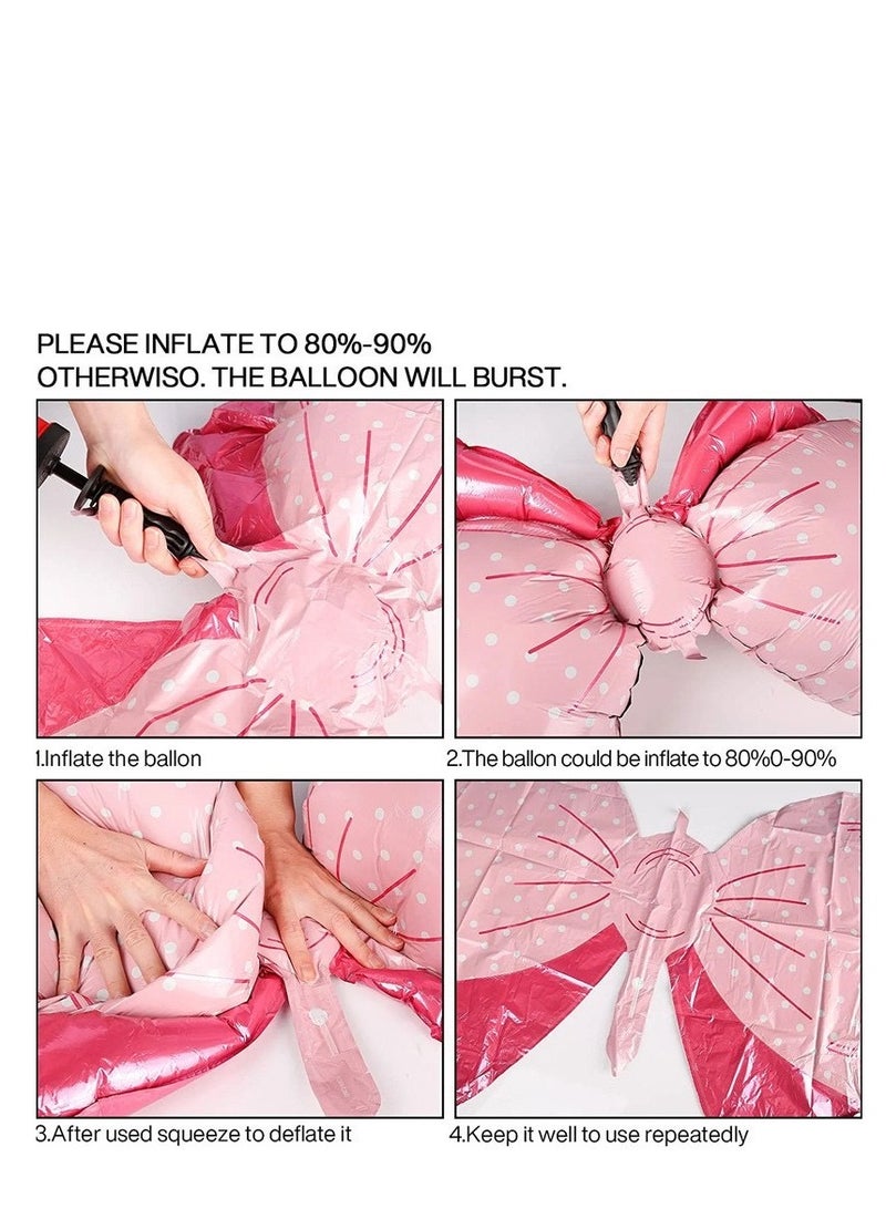 Pink Balloons Garland Kit with Bow for Girls  - Image 3