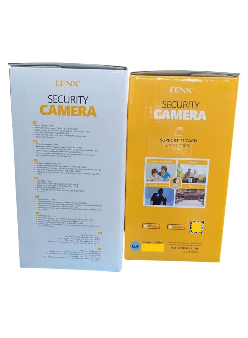 Denx High-resolution surveillance camera with 3.1 MP, featuring colored night vision, 340-degree viewing angle, and support for storage up to 128GB | DX2258 - Image 5