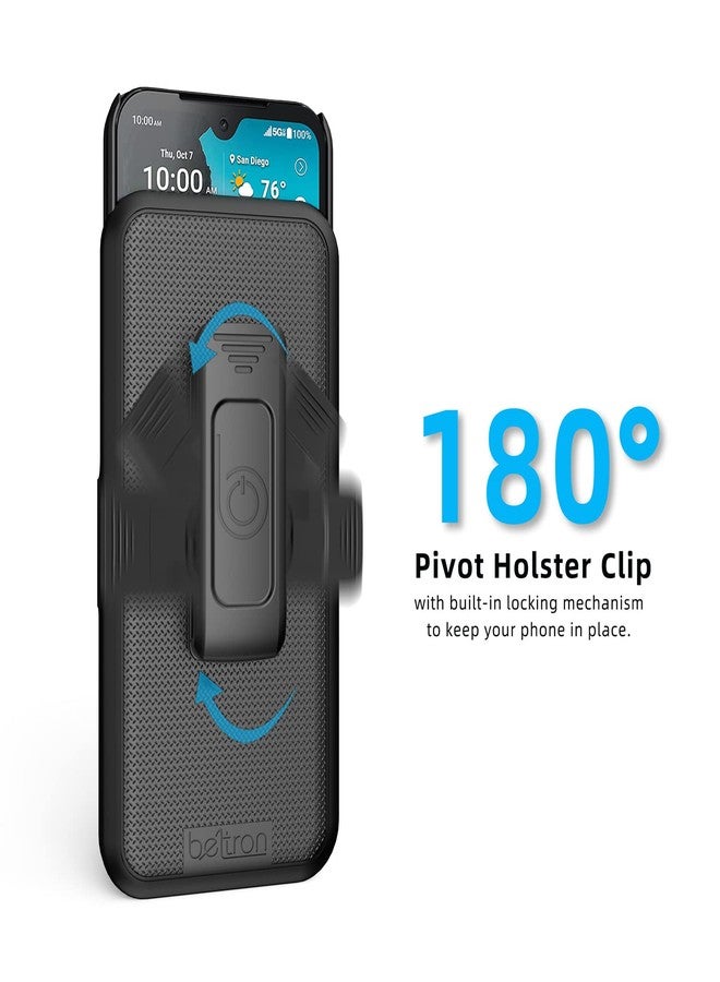 جراب BELTRON مع مشبك مدمج لهاتف Kyocera DuraSport 5G UW C6930 (Verizon) الميزات: تثبيت آمن وحامل مدمج (أسود) - Image 5