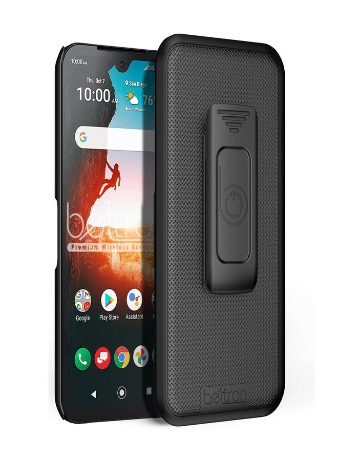 جراب BELTRON مع مشبك مدمج لهاتف Kyocera DuraSport 5G UW C6930 (Verizon) الميزات: تثبيت آمن وحامل مدمج (أسود) - Image 2