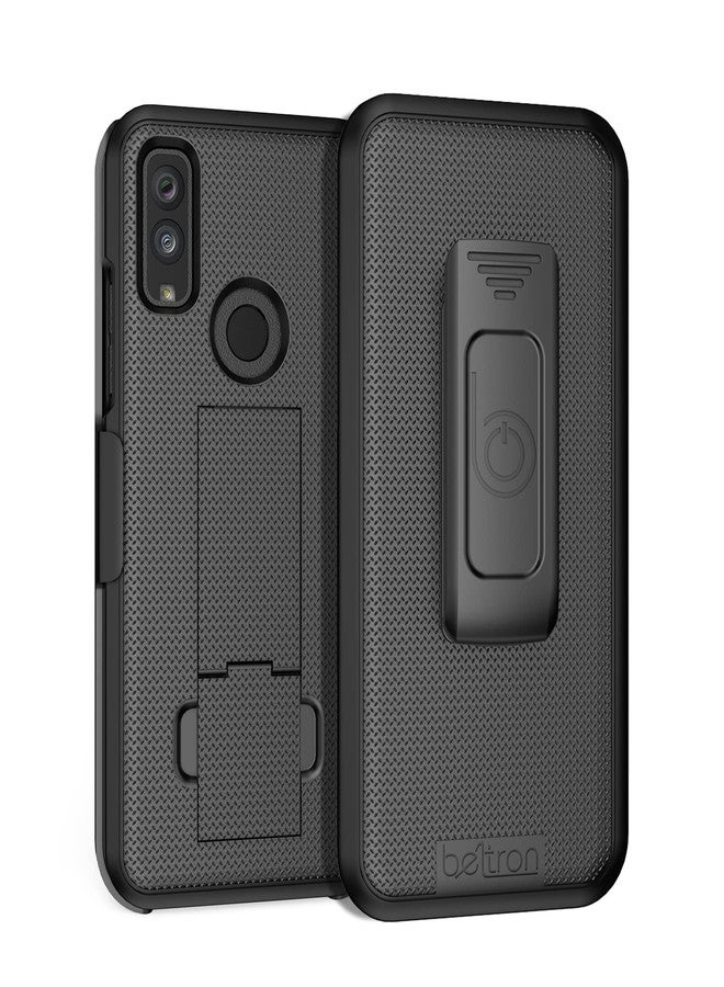 جراب BELTRON مع مشبك مدمج لهاتف Kyocera DuraSport 5G UW C6930 (Verizon) الميزات: تثبيت آمن وحامل مدمج (أسود) - Image 4