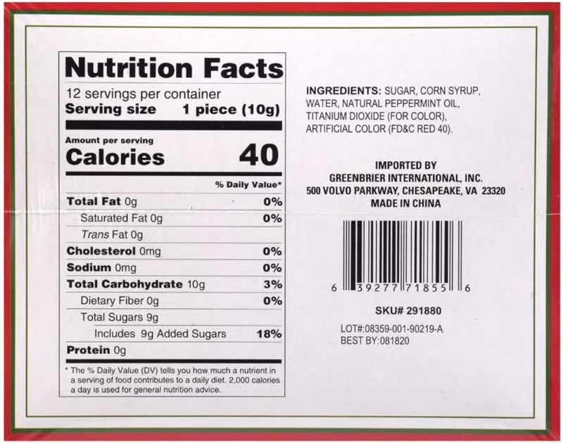 Peppermint Candy Original Peppermint Candy Canes - 24 Count - Image 2