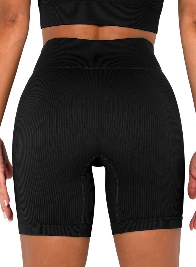 Mei Stylish High Waist Seamless Sports Shorts Tummy Control Workout Yoga Sports Stretchable Tight Shorts - Image 2