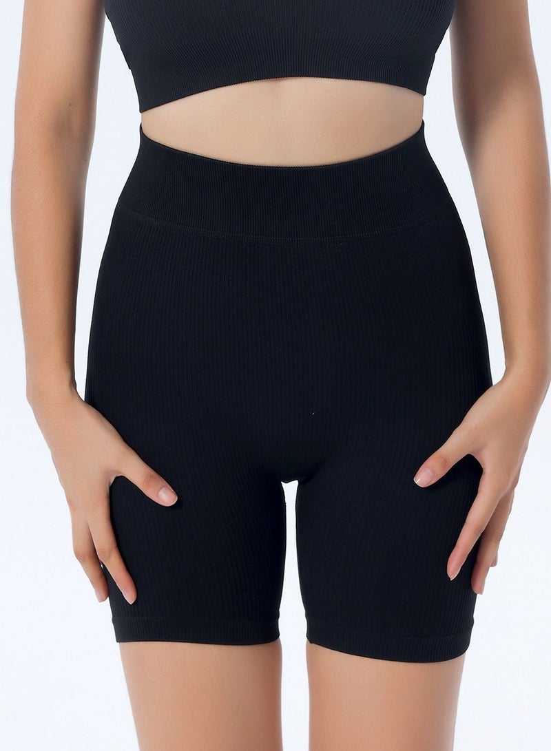 Mei Stylish High Waist Seamless Sports Shorts Tummy Control Workout Yoga Sports Stretchable Tight Shorts - Image 4