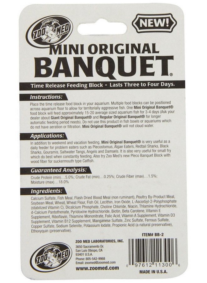 Zoo Med Laboratories Mini Banquet Block Feeders - 18 Blocks Total (3 Packs with 6 Blocks per Pack)