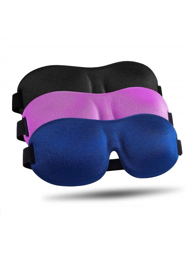 LKY DIGITAL Sleep Mask for Side Sleeper 3 Pack, 100% Blackout 3D Eye Mask for Sleeping, Night Blindfold for Men Women - Image 1