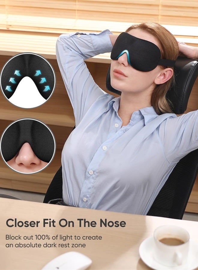 LKY DIGITAL Sleep Mask for Side Sleeper 3 Pack, 100% Blackout 3D Eye Mask for Sleeping, Night Blindfold for Men Women - Image 4