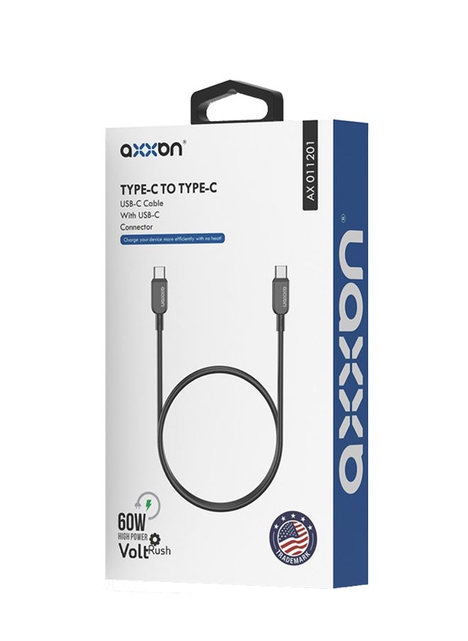 AXXAN - USB-C To USB-C Cable Up To 60W Black - Image 1