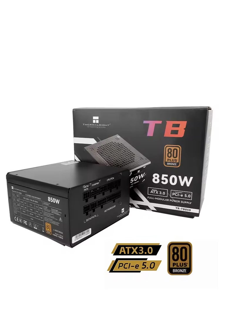 Thermalright TR-TB850 ATX 80PLUS Bronze Card Chassis Computer Power Supply, ATX3.0/PCI-E5.0 (850/750W)/Full Module/Active Power - Image 1