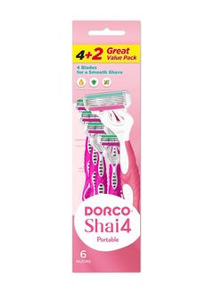 DORCO Shai4 Women Disposable Razor 4+2  - Image 1