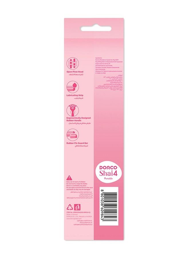 DORCO Shai4 Women Disposable Razor 4+2  - Image 2
