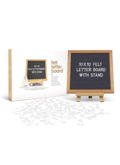 flybold Felt Letter Board - Baby Announcement Sign Board - Message Board With 340 Letters Numbers Sign Adjustable Tripod Stand - Announcement Board For Birth - Small Word Grey 10X10 Inch (Wall Mount)  - Image 1